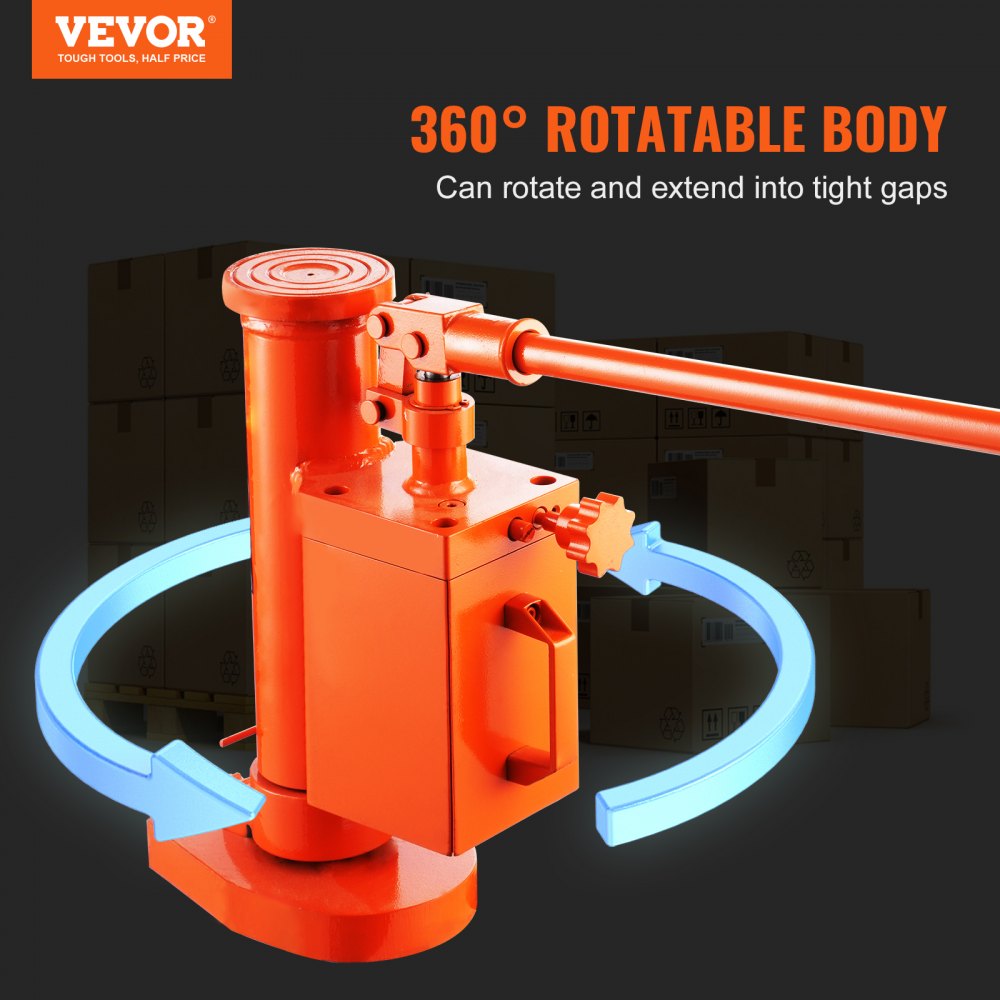 Hydraulic Toe Jack, 5 Ton On Toe Toe Jack Lift, 10 Ton On Top Lift Capacity Machine Jack, 1.0-9.1 in Toe Height, 14.6-22.4 in Top Height, 360° Rotatable Claw Jack for Machinery, Industry