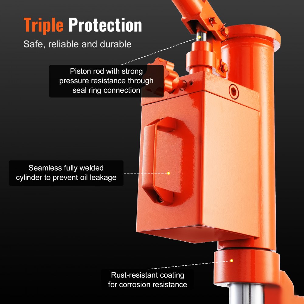 Hydraulic Toe Jack, 5 Ton On Toe Toe Jack Lift, 10 Ton On Top Lift Capacity Machine Jack, 1.0-9.1 in Toe Height, 14.6-22.4 in Top Height, 360° Rotatable Claw Jack for Machinery, Industry