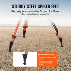 Laser Level Tripod Stand 5/8"-11 Thread 45.07-114.37 in Height Adjustment