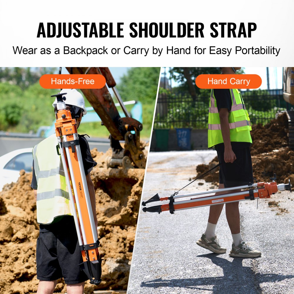 Laser Level Tripod Stand 5/8"-11 Thread 45.07-114.37 in Height Adjustment