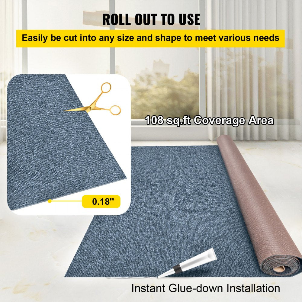 Gray Marine Carpet 6 ft x 39.3 ft Marine Carpeting Marine Grade Carpet for Boats with Waterproof Back Outdoor Rug for Patio Porch Deck Garage Outdoor Area Rug Runner Anti-Slide Porch Rug