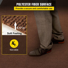 Marine Carpet, 6 x 23 ft Boat Carpeting, Deep Brown Marine Grade Boat Carpet, Indoor/Outdoor Marine Carpeting with Water-Proof TPR Backing, Water-Proof Carpet Roll for Home, Patio, Porch, Deck