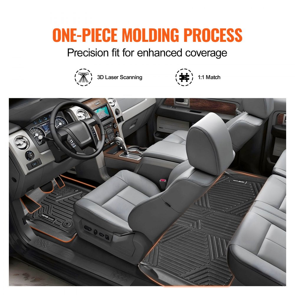 Automotive Floor Mats Fits for Ford F-150/F150 Lightning 2015-2024 3 pcs