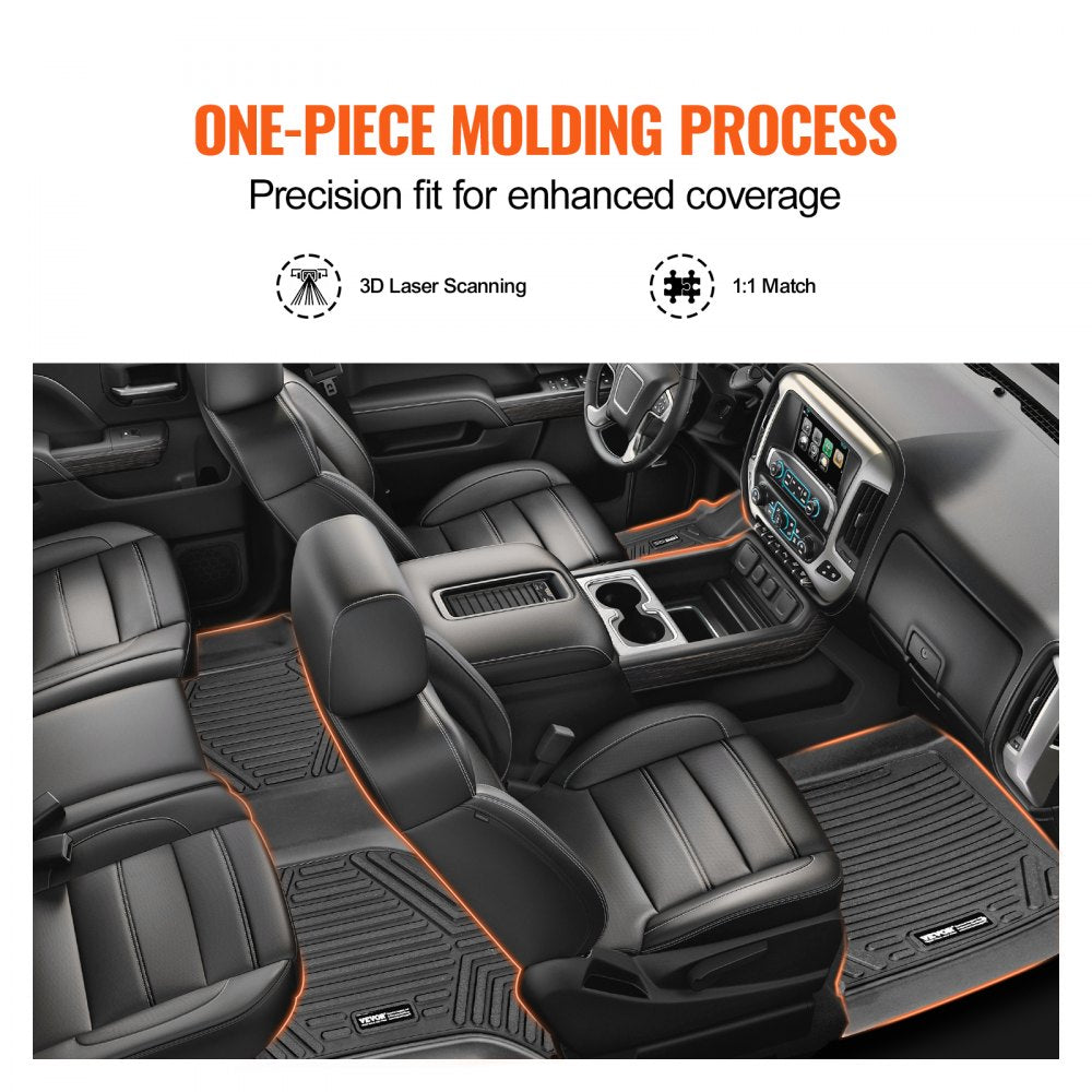 Automotive Floor Mats Fits for Chevrolet Silverado/GMC Sierra 1500 3 pcs