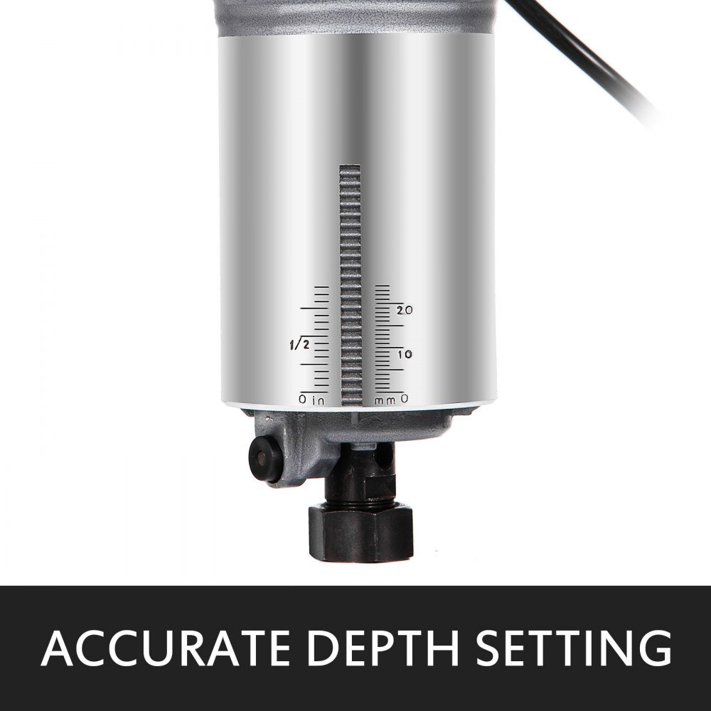 Bostome Compact Router Kit with variable speed, fixed and plunge bases, and ergonomic design.