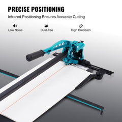 Bostome 40" manual tile cutter with infrared positioning and heavy-duty aluminum base.