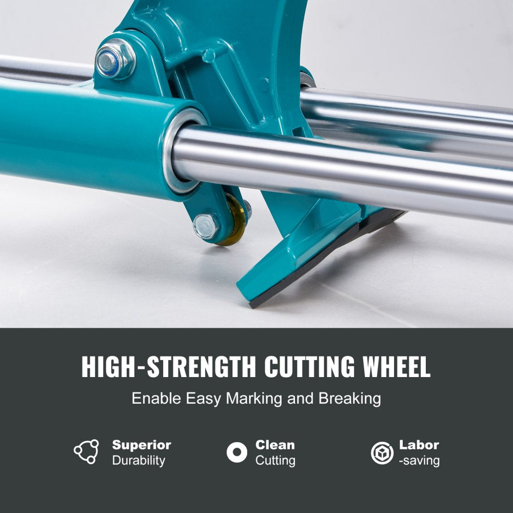 Bostome 48" manual tile cutter with infrared positioning and ergonomic handle for precise cuts.