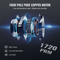 1/4 HP 4.5 CFM AC Vacuum Pump and Gauge Set, Single Stage Rotary Vane HVAC Air Vacuum Pump A/C Refrigerant Kit Manifold Gauge Set, with Three-Color Hose Carry Bag, Applicable to R134a, R410a