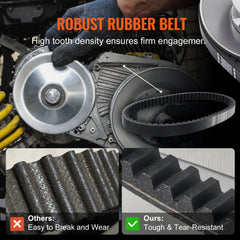 Go-Kart Torque Converter, 3/4" Go-Kart Clutch Kit, 30 Series Asymmetrical Driver Pulley Replacement with Drive Belt, for 2-8 HP Small Engines, Replace Comet 219552, Manco 5957, Yerf Dog Q43201W