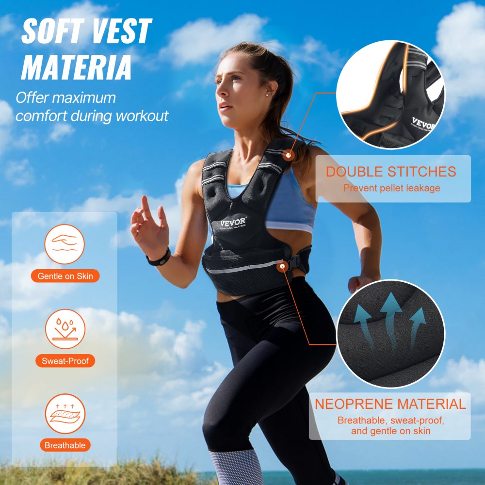 20-32lb Adjustable Weighted Vest for Men Women Strength Training Running