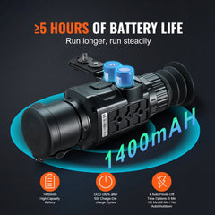 Thermal Imager Monocular Hunting Imaging Telescope 1X -8X Zoom 0.39" OLED Scrren