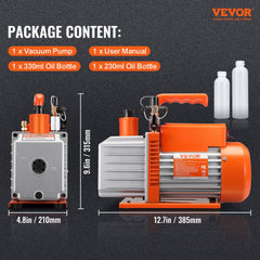 5 CFM Vacuum Pump Air Conditioning Vacuum Pump 2 Stage Rotary Vane HVAC