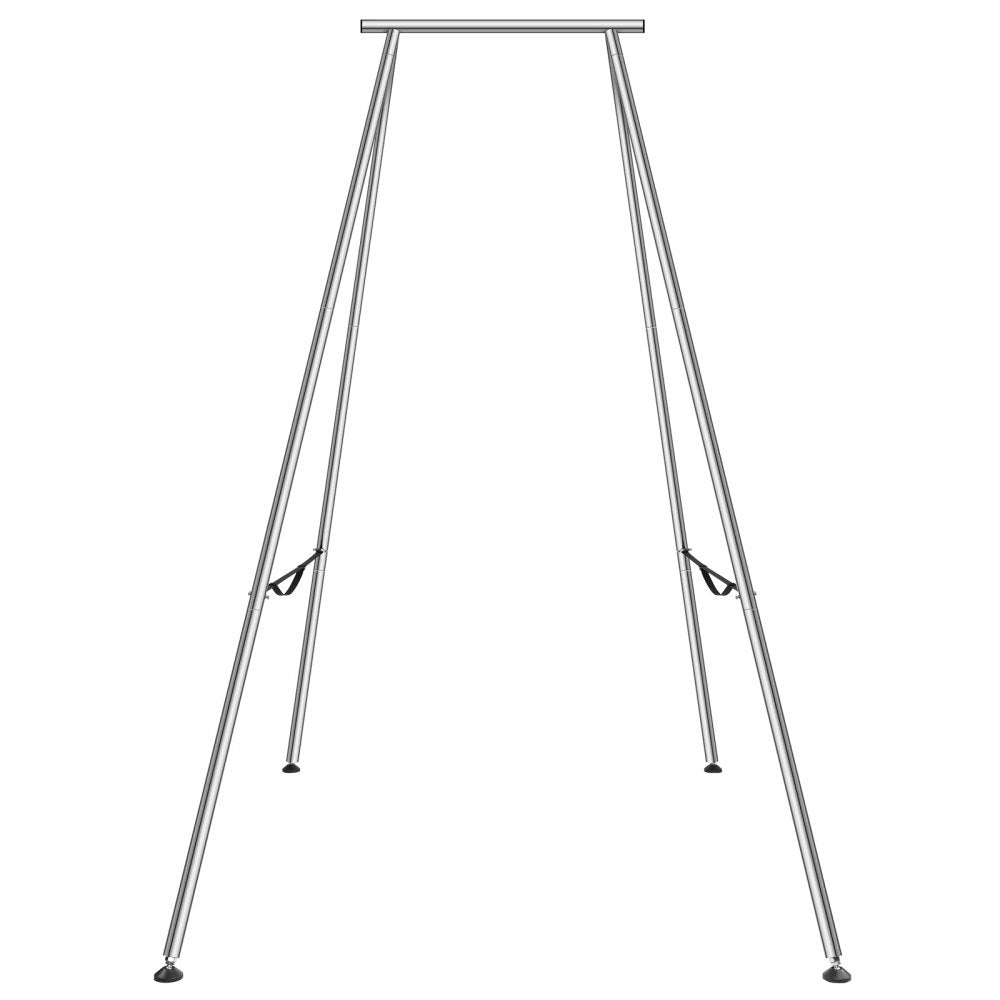 A chrome-plated steel aerial yoga frame with a height of 9.67ft and a 551lbs load capacity.