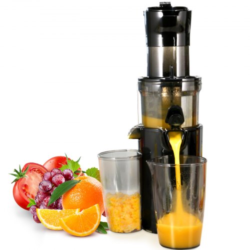Masticating Juicer, Cold Press Juicer Machine, 2.6" Large Feed Chute Slow Juicer, Juice Extractor Maker with High Juice Yield, Easy to Clean with Brush, for High Nutrient Fruits Vegetables
