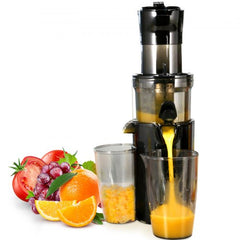 Masticating Juicer, Cold Press Juicer Machine, 2.6" Large Feed Chute Slow Juicer, Juice Extractor Maker with High Juice Yield, Easy to Clean with Brush, for High Nutrient Fruits Vegetables