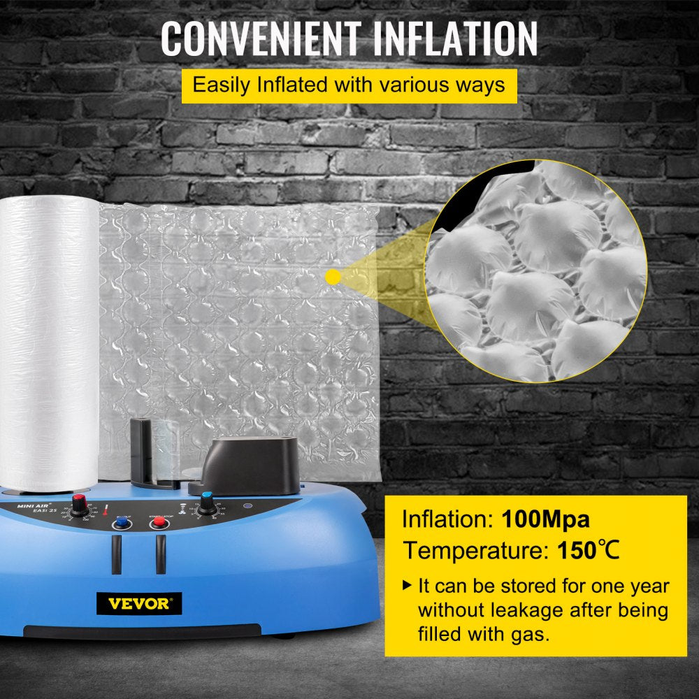 Air Cushion Film, 984Ft Length Air Pillow Bubble Bags Film, 16 Inch Width Film, Roll Bubble Bags Film for Wrap Machine
