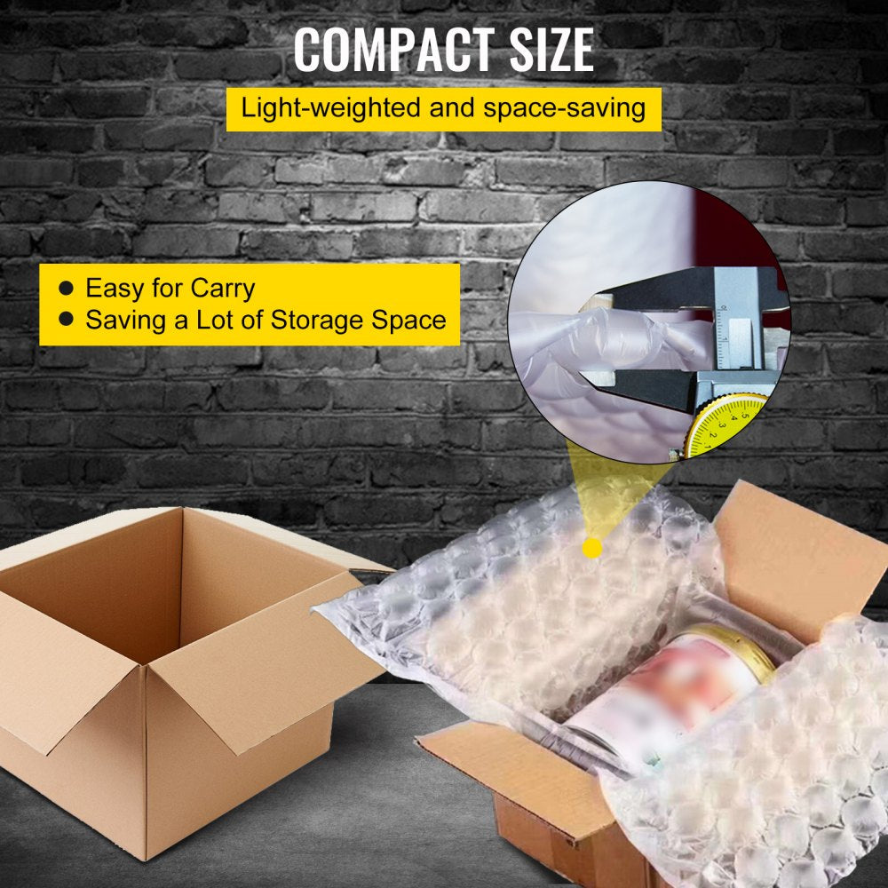Air Cushion Film, 984Ft Length Air Pillow Bubble Bags Film, 16 Inch Width Film, Roll Bubble Bags Film for Wrap Machine