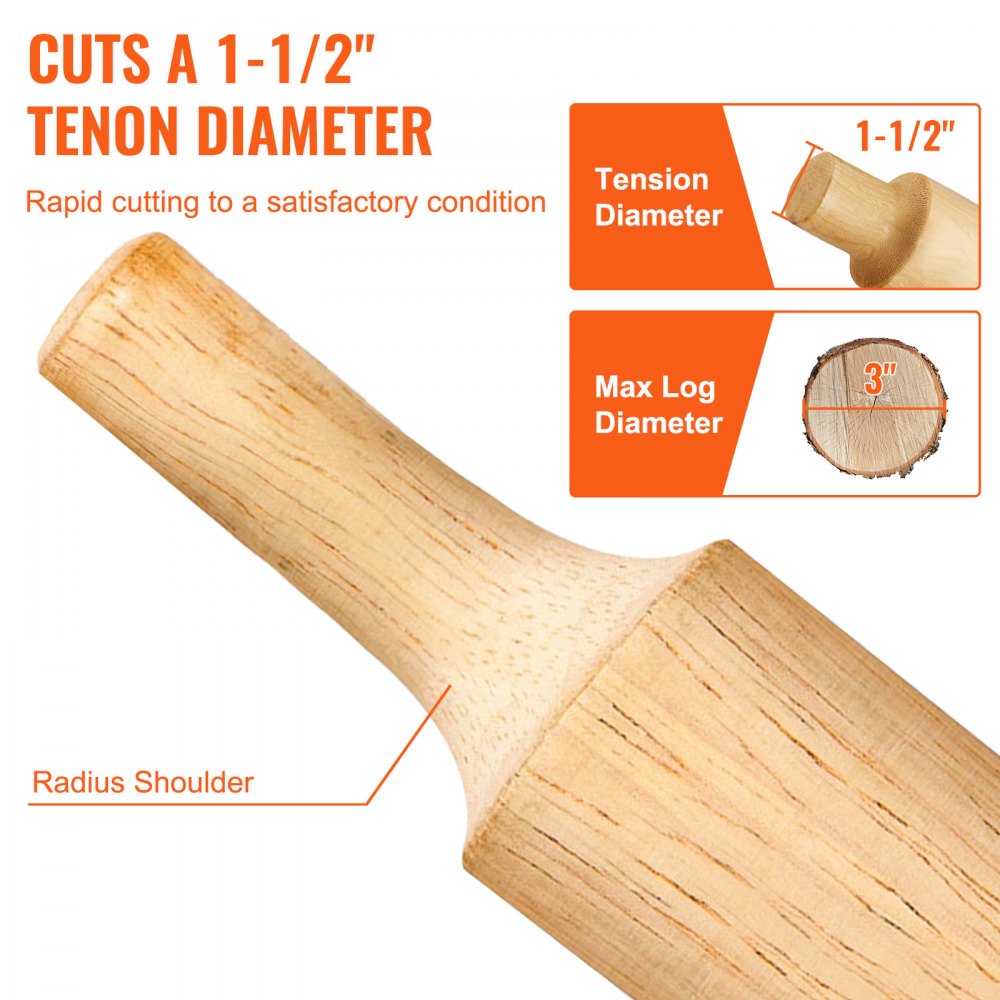 Tenon Cutter, 1.5" / 38 mm Diameter, with Dual Curved Blades & Button Screws Home Master Kit, Premium Aluminum & Steel Log Furniture Cutter, Commercial Woodworking Tool for Home Beginner DIY