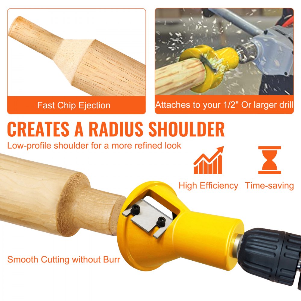 Tenon Cutter, 1.5" / 38 mm Diameter, with Dual Straight Blades & Button Screws Home Master Kit, Premium Aluminum & Steel Log Furniture Cutter, Commercial Woodworking Tool for Home Beginner DIY