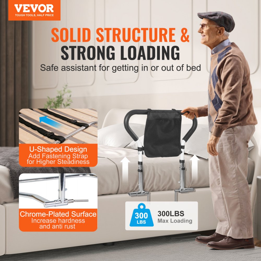 Bed Rails for Elderly Adults 90° Foldable Bed Assist Rails for Seniors