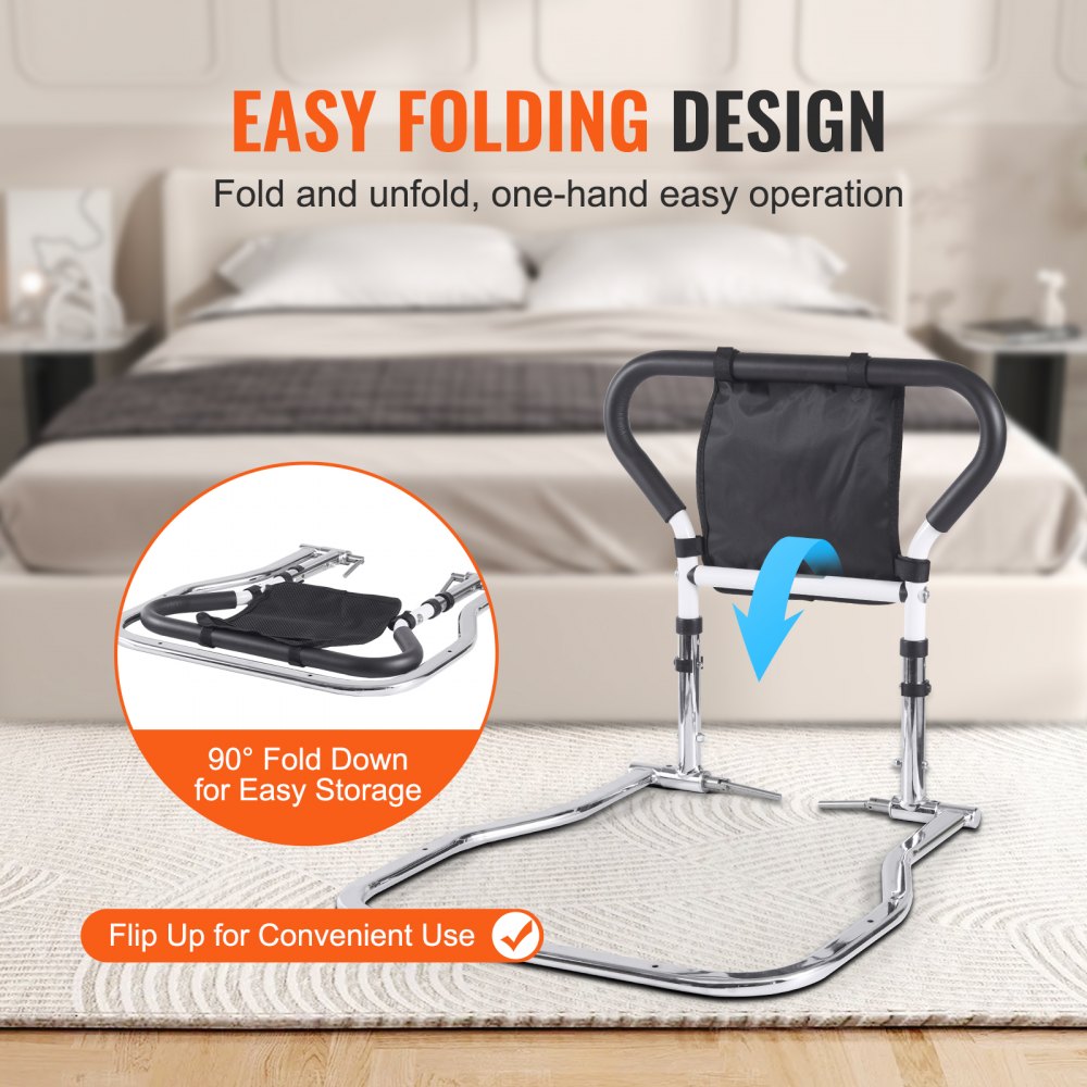 Bed Rails for Elderly Adults 90° Foldable Bed Assist Rails for Seniors