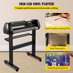 28-inch vinyl cutter plotter machine with software, blades, and accessories for crafting.