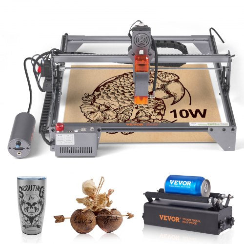 Bostome 10W laser engraver with a 400x400mm area for cutting wood, metal, and acrylic.
