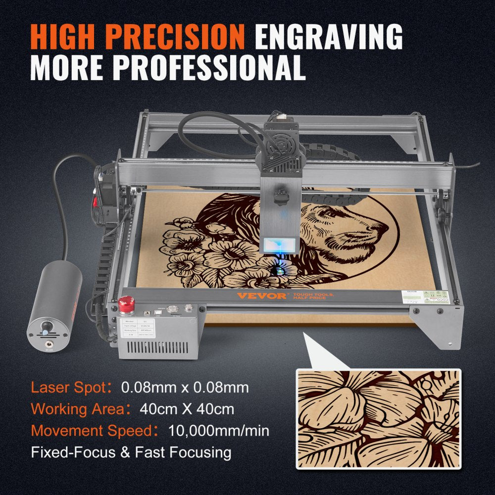 Bostome 20W Laser Engraver with a 15.7"x15.7" engraving area for wood and metal projects.