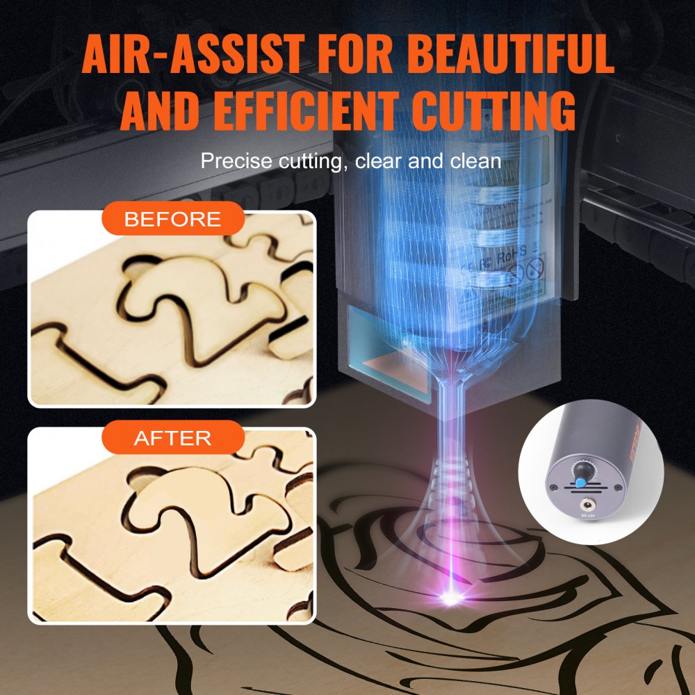 Bostome 20W Laser Engraver with a 15.7"x15.7" workspace for precise wood and metal cutting.