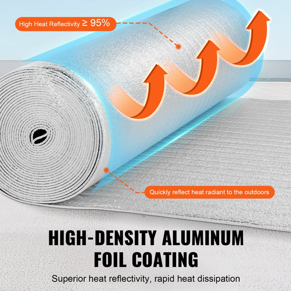 Double Reflective Insulation Roll Foam Core Radiant Barrier 48 in x 50 ft