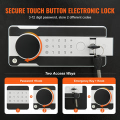 1.7 Cub Depository Safe, Deposit Safe with Drop Slot, Electronic Code Lock and 2 Emergency Keys, 17.71`` x 13.77`` x 13.77`` Business Drop Slot Safe for Cash, Mail in Home, Hotel, Office