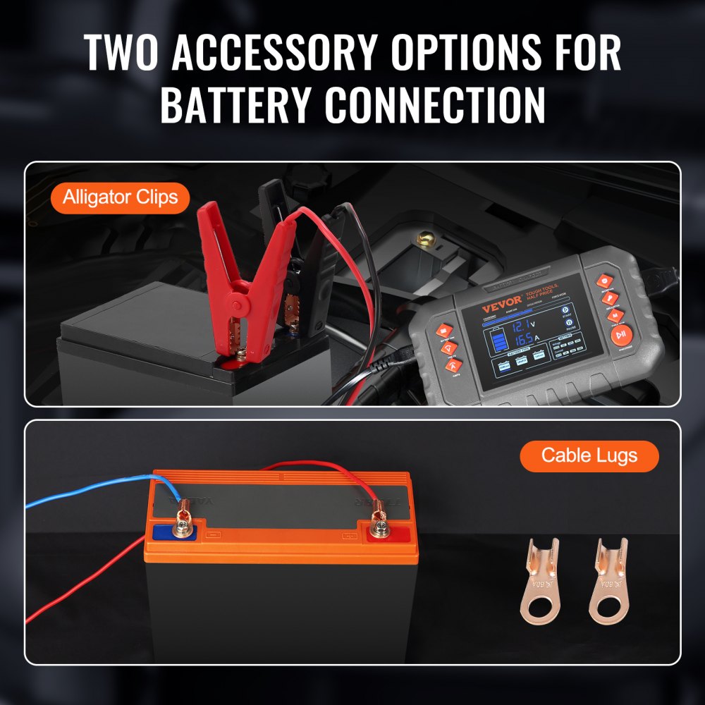 Smart Battery Charger, 20-Amp, Lithium LiFePO4 Lead-Acid (AGM / Gel / SLA) Car Battery Charger with LCD Display, Trickle Charger Maintainer Desulfator for Boat Motorcycle Lawn Mower Deep Cycle