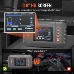 Smart Battery Charger, 35-Amp, Lithium LiFePO4 Lead-Acid (AGM / Gel / SLA) Car Battery Charger with LCD Display, Trickle Charger Maintainer Desulfator for Boat Motorcycle Lawn Mower Deep Cycle