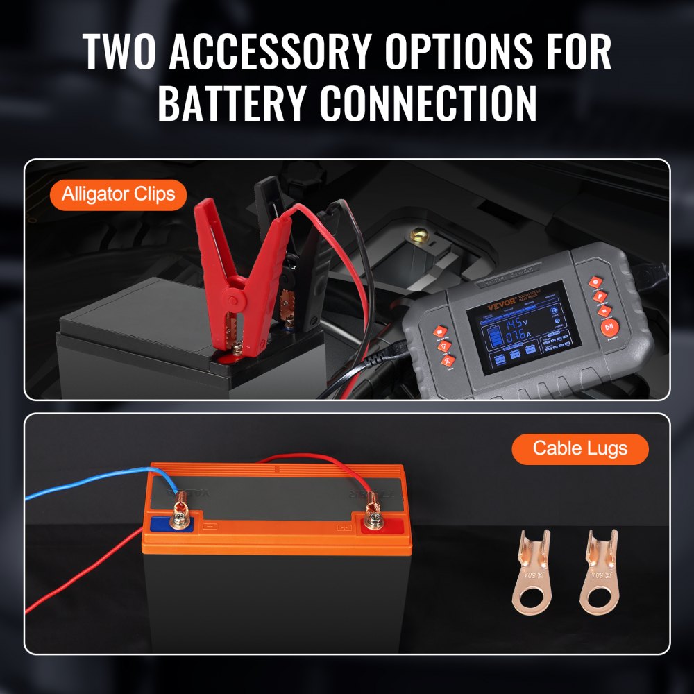 Smart Battery Charger, 35-Amp, Lithium LiFePO4 Lead-Acid (AGM / Gel / SLA) Car Battery Charger with LCD Display, Trickle Charger Maintainer Desulfator for Boat Motorcycle Lawn Mower Deep Cycle