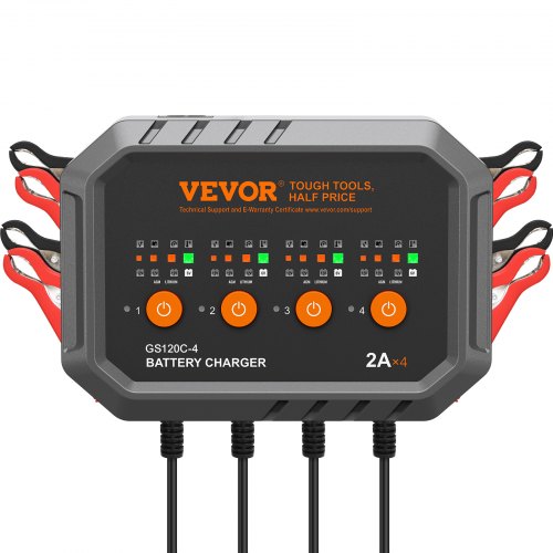 Smart Battery Charger, 8-Amp, LiFePO4 Lead-Acid (AGM / Gel / SLA) Car Battery Charger, Fully-Automatic Charger Maintainer Desulfator for Boat Motorcycle Lawn Mower Golf Cart Marine Deep Cycle