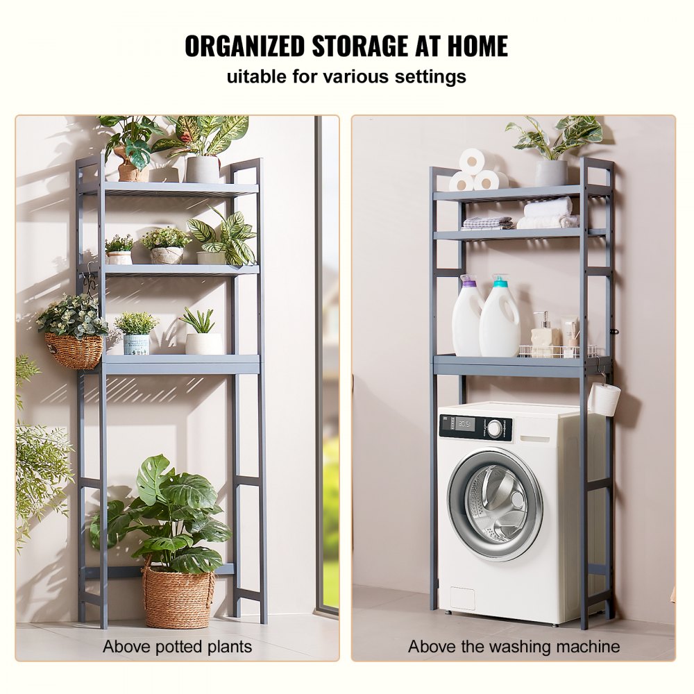 Over the Toilet Storage 3-Tier Bathroom Shelf Rack Space Saver Organizer