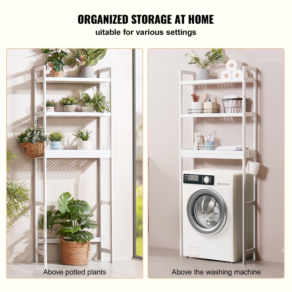 Over the Toilet Storage 3-Tier Bathroom Shelf Rack Space Saver Organizer