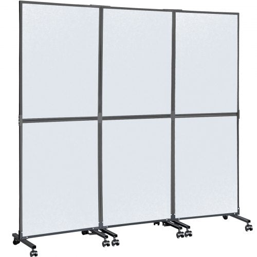 Acoustic Room Divider 72" x 66" Office Partition Panel 3 Pack Office Divider Wall Cool Gray Office Dividers Partition Wall Polyester & 45 Steel Cubicle Wall Reduce Noise and Visual Distractions
