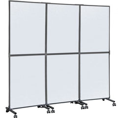 Acoustic Room Divider 72" x 66" Office Partition Panel 3 Pack Office Divider Wall Cool Gray Office Dividers Partition Wall Polyester & 45 Steel Cubicle Wall Reduce Noise and Visual Distractions