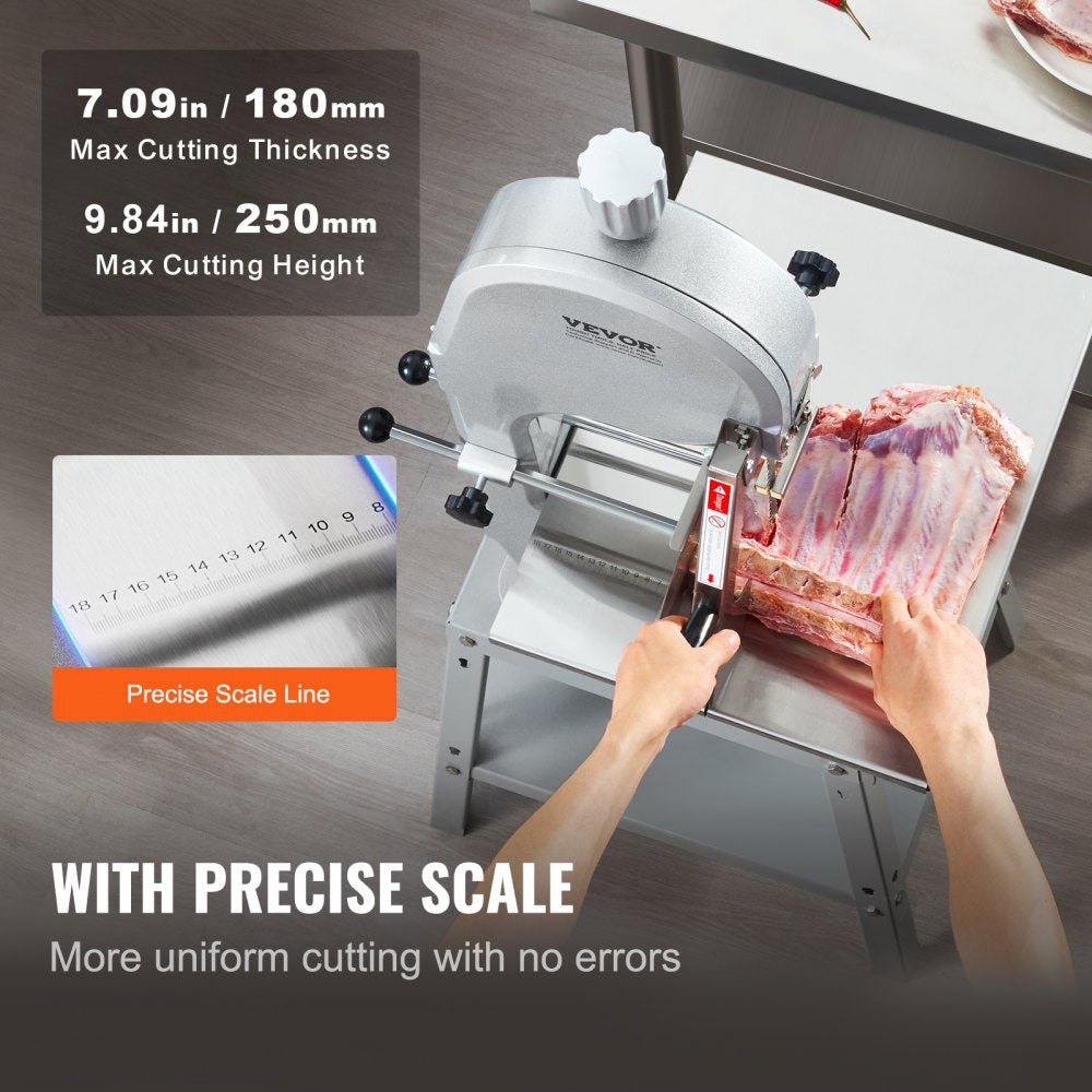 1800W Commercial Electric Meat Bandsaw Stainless Steel Bone Sawing Machine