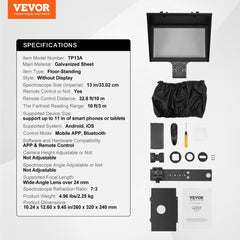 13`` Floor Type Teleprompter Remote for Webcam Smartphone Live Streaming