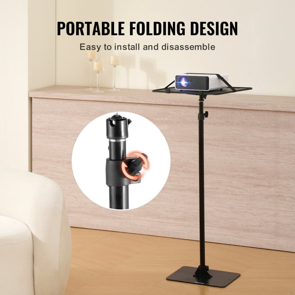 Projector Stand Projector Floor Stand Adjustable Height from 30.3 to 63.4"