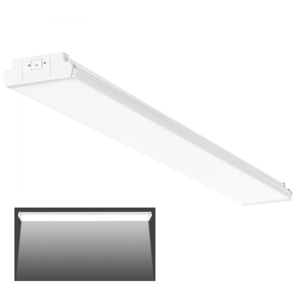 4FT LED Wraparound Light, 40W, 4500LM Flush Mount LED Shop Light, 6500K Daylight LED Kitchen Ceiling Lighting Fixtures, for Garage Office Laundry Craft Room Fluorescent Tube Replacement, ETL