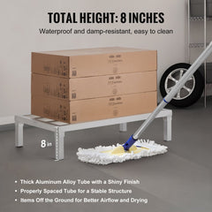 Aluminum Dunnage Rack Stationary Dunnage Rack 36” x 20” x 8” Storage Rack