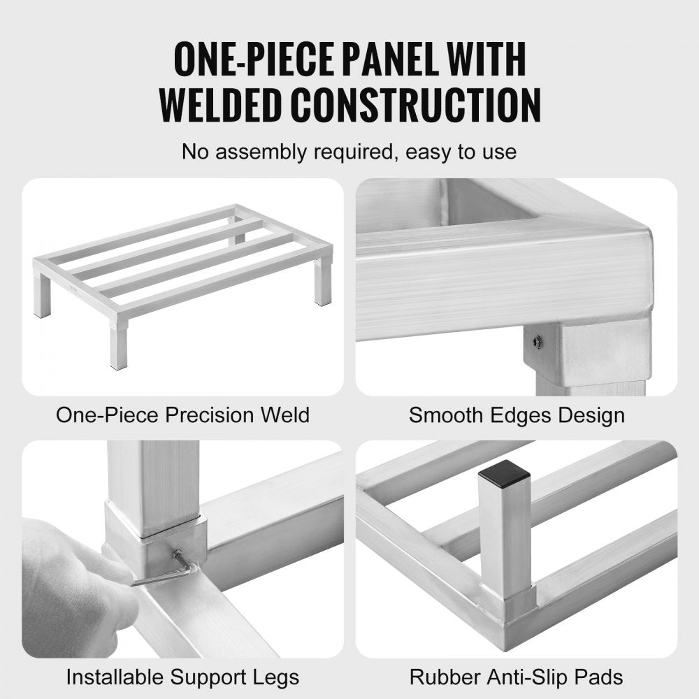 Aluminum Dunnage Rack Stationary Dunnage Rack 36” x 20” x 8” Storage Rack