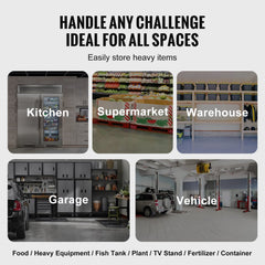 Newly Upgraded！ Aluminum Dunnage Rack Stationary Dunnage Rack 48” x 20” x 12” Storage Rack