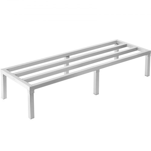 Newly Upgraded！ Aluminum Dunnage Rack Stationary Dunnage Rack 60” x 20” x 12” Storage Rack