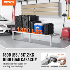 Newly Upgraded！ Aluminum Dunnage Rack Stationary Dunnage Rack 60” x 20” x 12” Storage Rack