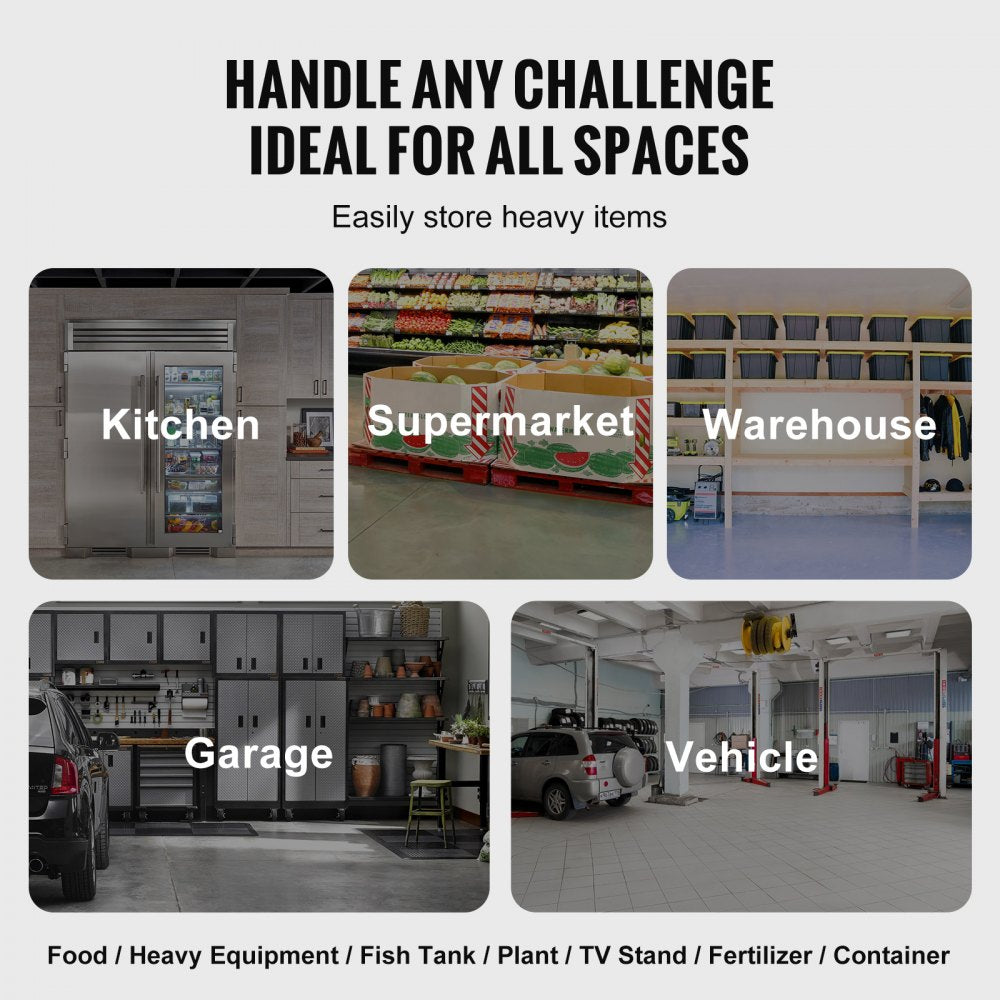Newly Upgraded！ Aluminum Dunnage Rack Stationary Dunnage Rack 60” x 20” x 12” Storage Rack