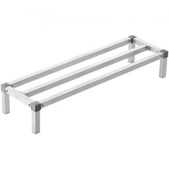 Newly Upgraded！ Aluminum Dunnage Rack Stationary Dunnage Rack 48” x 14” x 8” Storage Rack